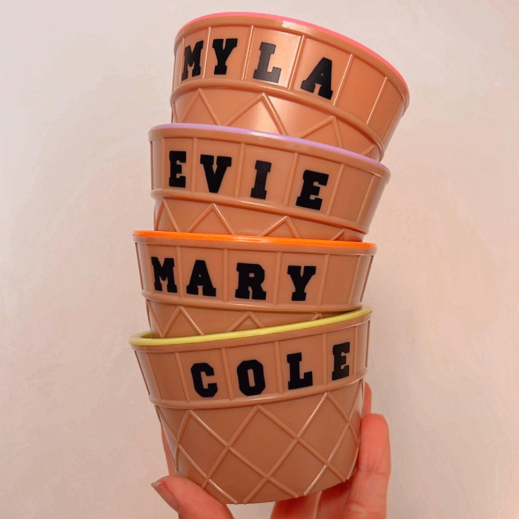 Personalized Kid Toy Reusable Ice Cream Bowl with Spoon | CWToy48