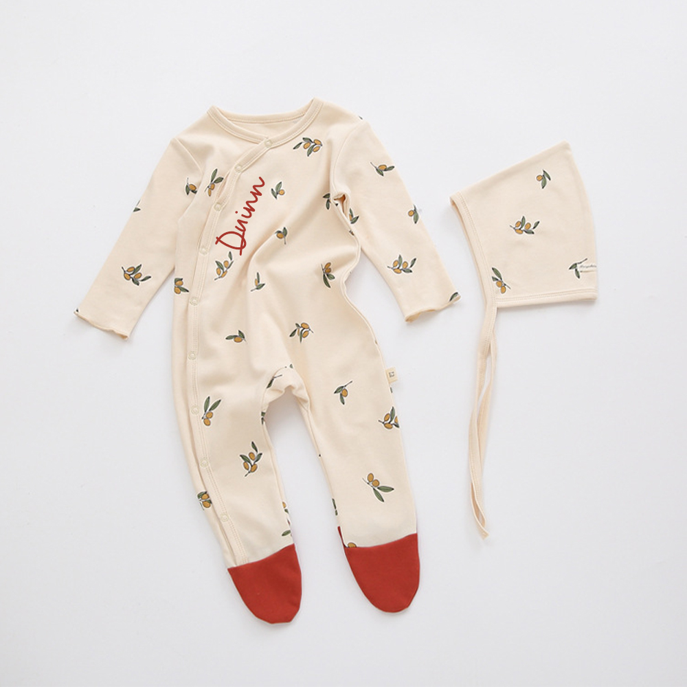 Personalized Baby Organic Soft Cotton Romper | CWBaby378
