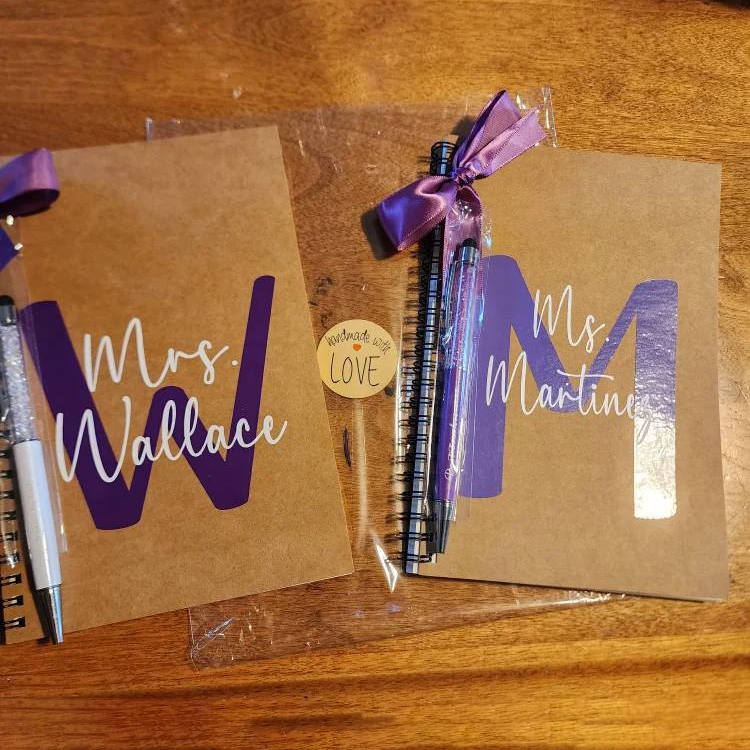 Personalized Pen Teacher Notebook for Teacher Appreciation Gift | CWTeach10