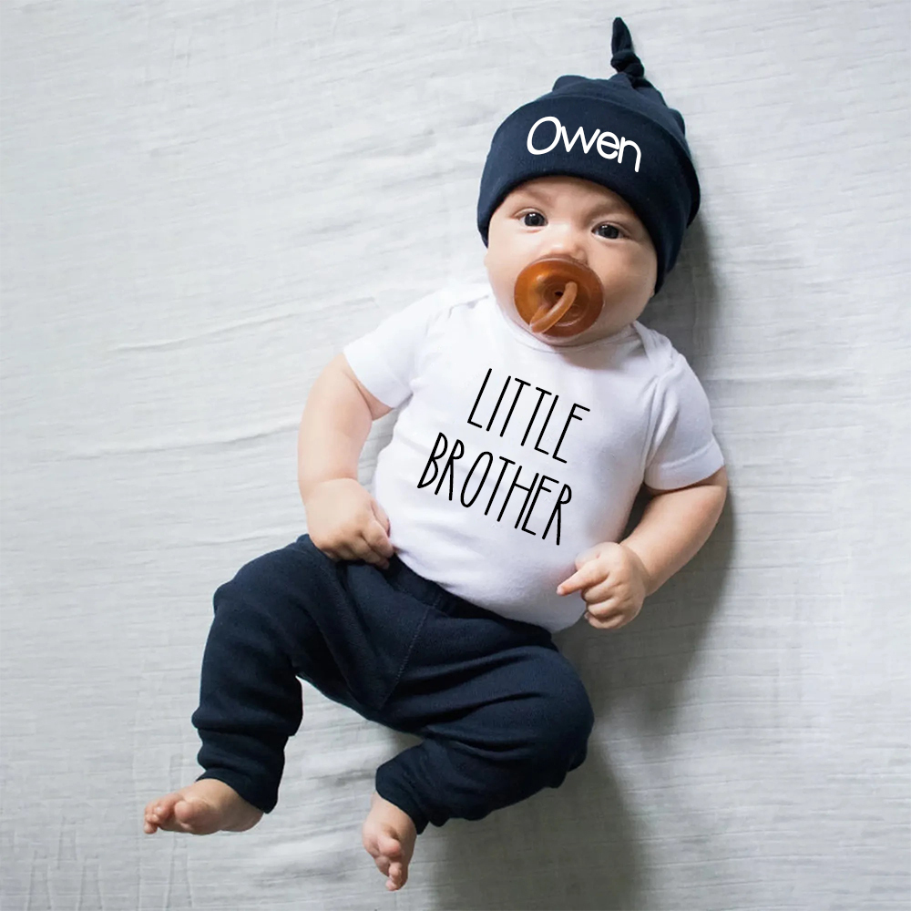 Personalized Little Brother Coming Home Outfit Set | CWBaby173