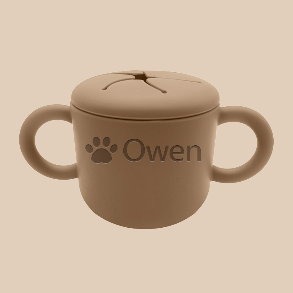 Personalised Baby Food Grade Silicone Snack Cup | CWBaby199