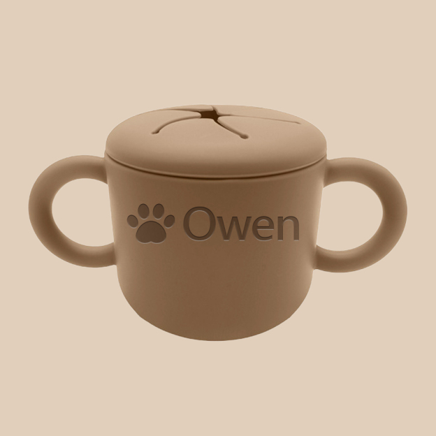 Personalised Baby Food Grade Silicone Snack Cup | CWBaby199