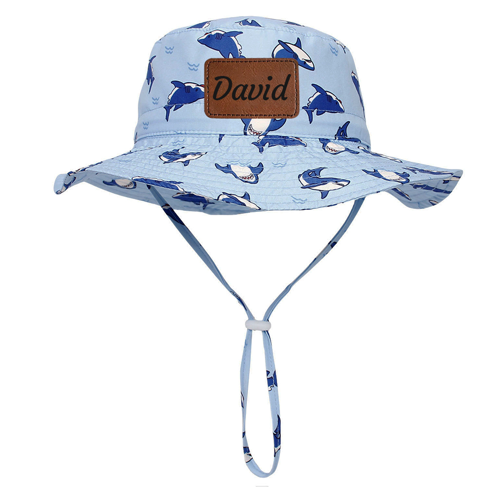 Personalized Leather Patch Cute Bucket Hat for Comfort & Unique | CWBeach174
