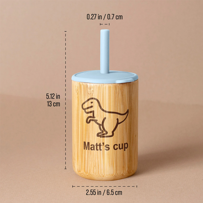 Personalized 5oz Eco-friendly Bamboo & Silicone Non-spill Cup | YouBottle57