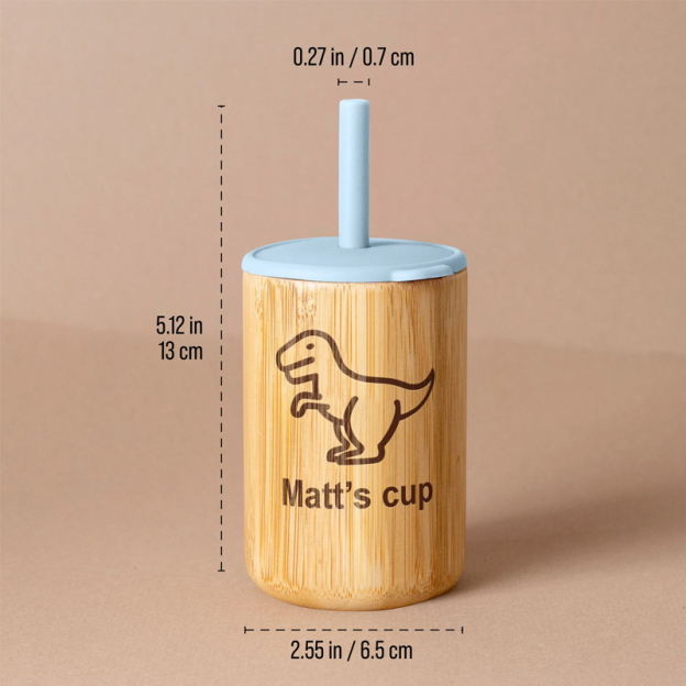 Personalized 5oz Eco-friendly Bamboo & Silicone Non-spill Cup | YouBottle57