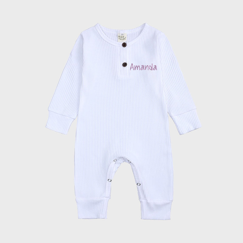 Personalized Embroidery Kids Cozy Soft Sweatshirt Romper | inRomper08