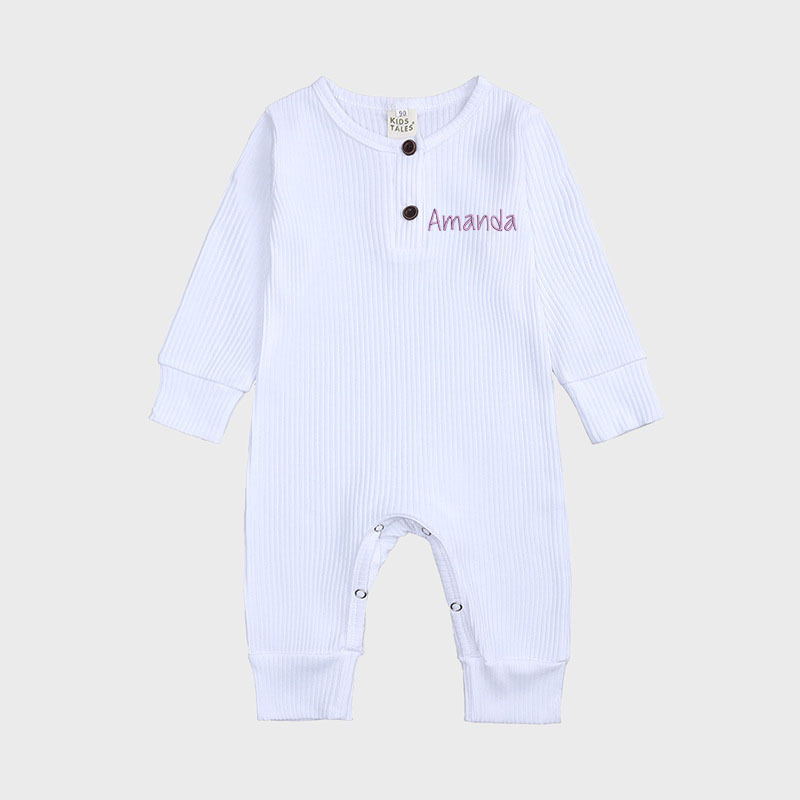 Personalized Embroidery Kids Cozy Soft Sweatshirt Romper | inRomper08
