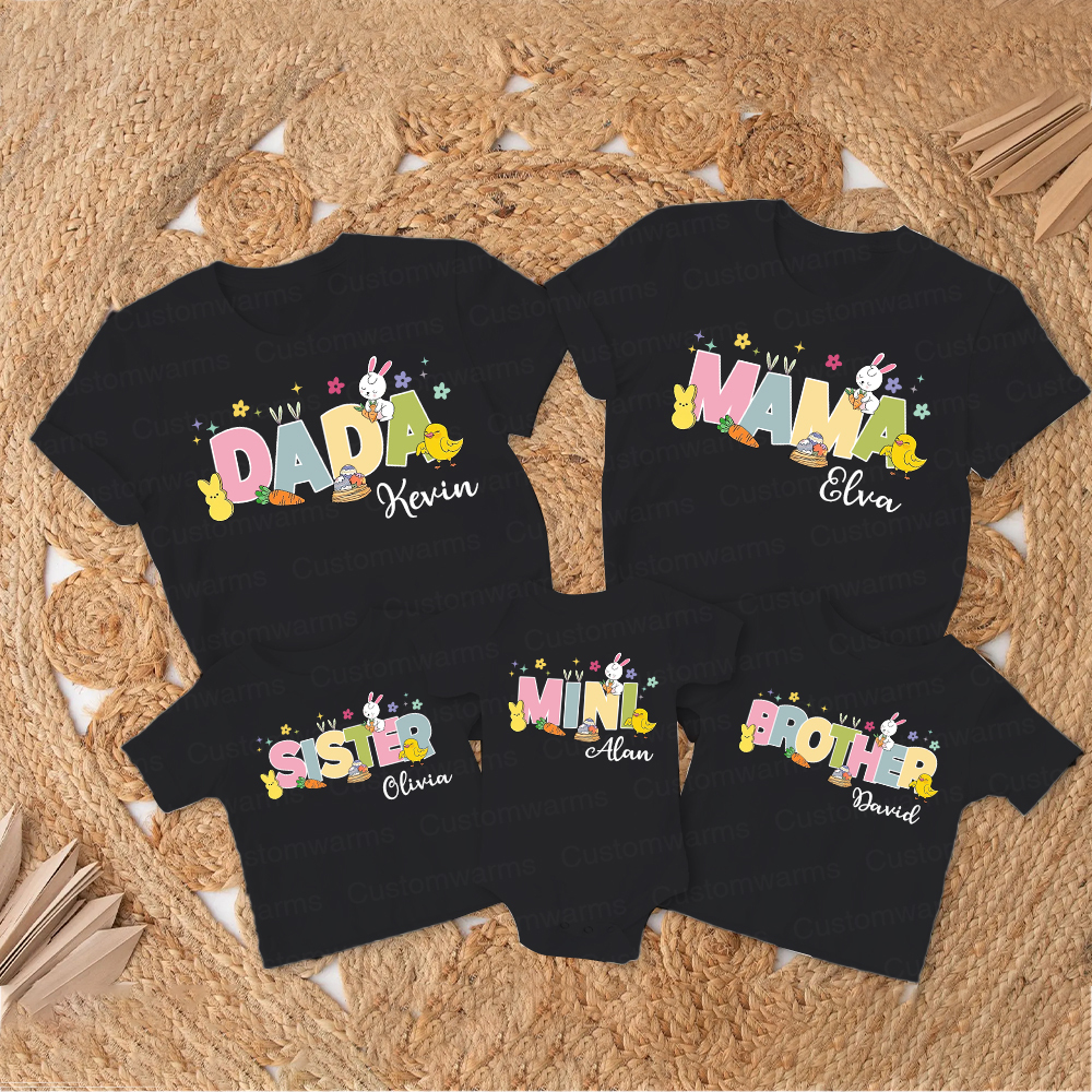 Personalized Family Happy Easter Matching Shirt | CWEaster56