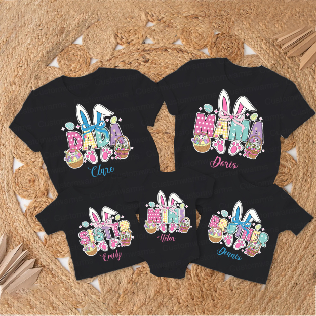 Personalized Family Happy Easter Matching Shirt | CWEaster54