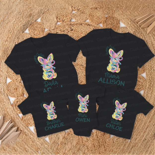 Personalized Family Happy Easter Matching Shirt | CWEaster58