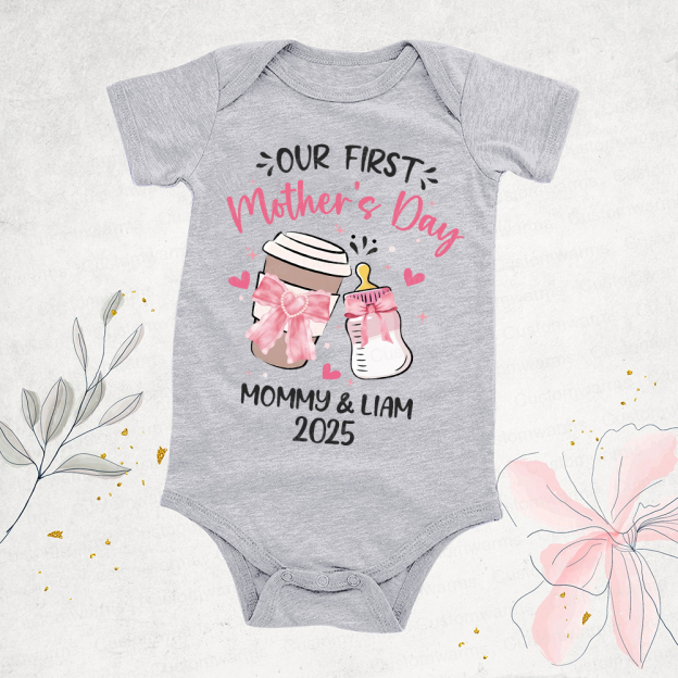Personalized First Mother's Day Mommy and Baby Outfit | CWFamily16