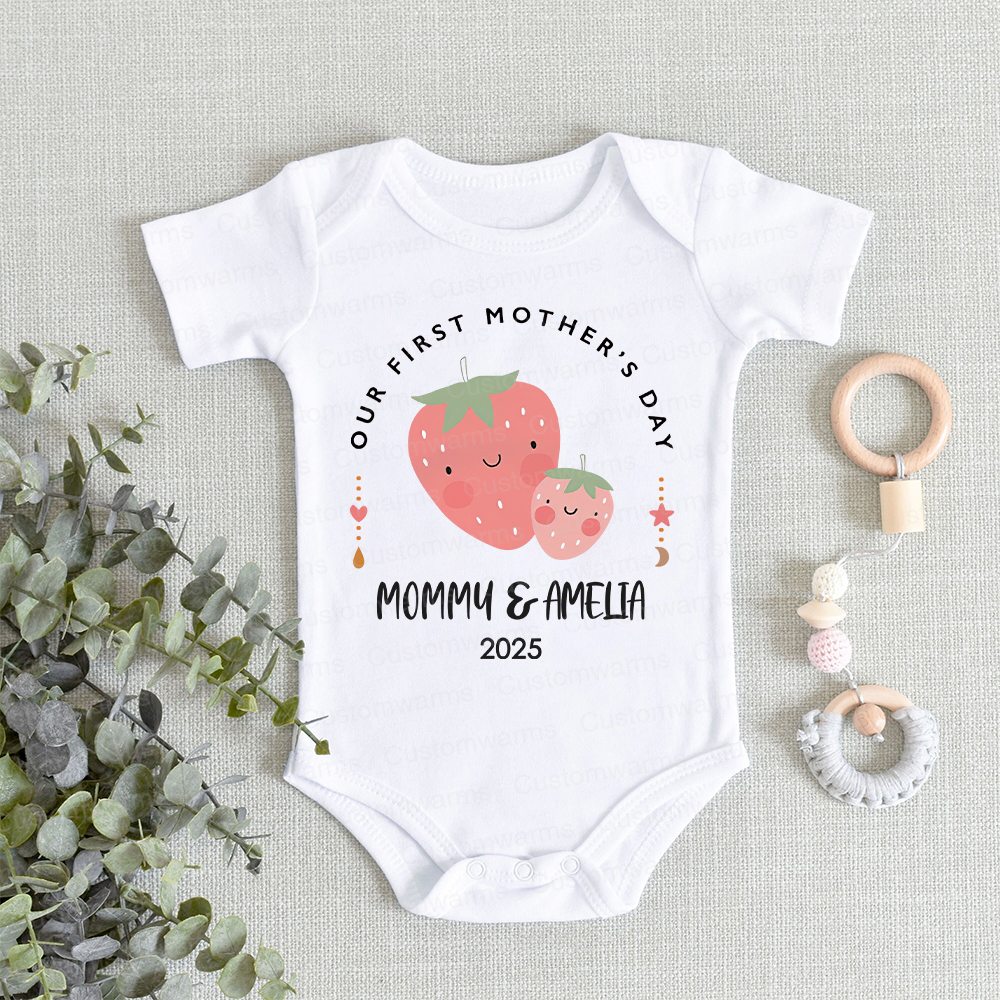 Personalized First Mother's Day Mommy and Baby Outfit | CWFamily18