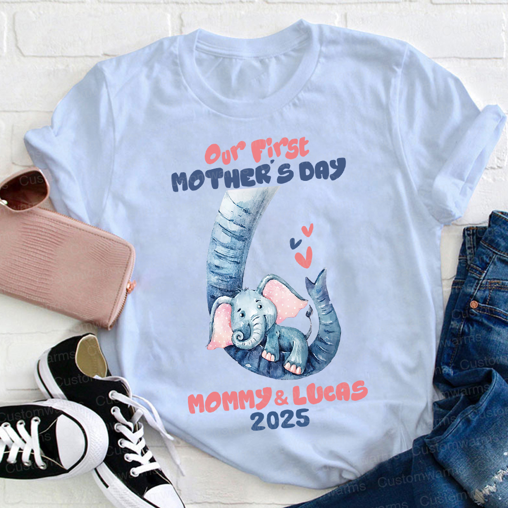 Personalized First Mother's Day Mommy and Baby Outfit | CWFamily35