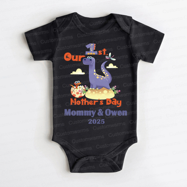 Personalized First Mother's Day Mommy and Baby Outfit | CWFamily36