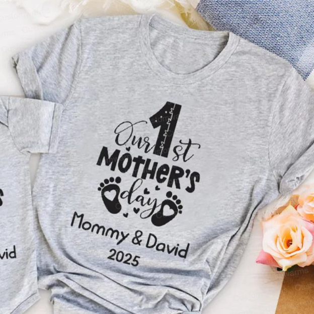 Personalized First Mother's Day Mommy and Baby Outfit | CWFamily20