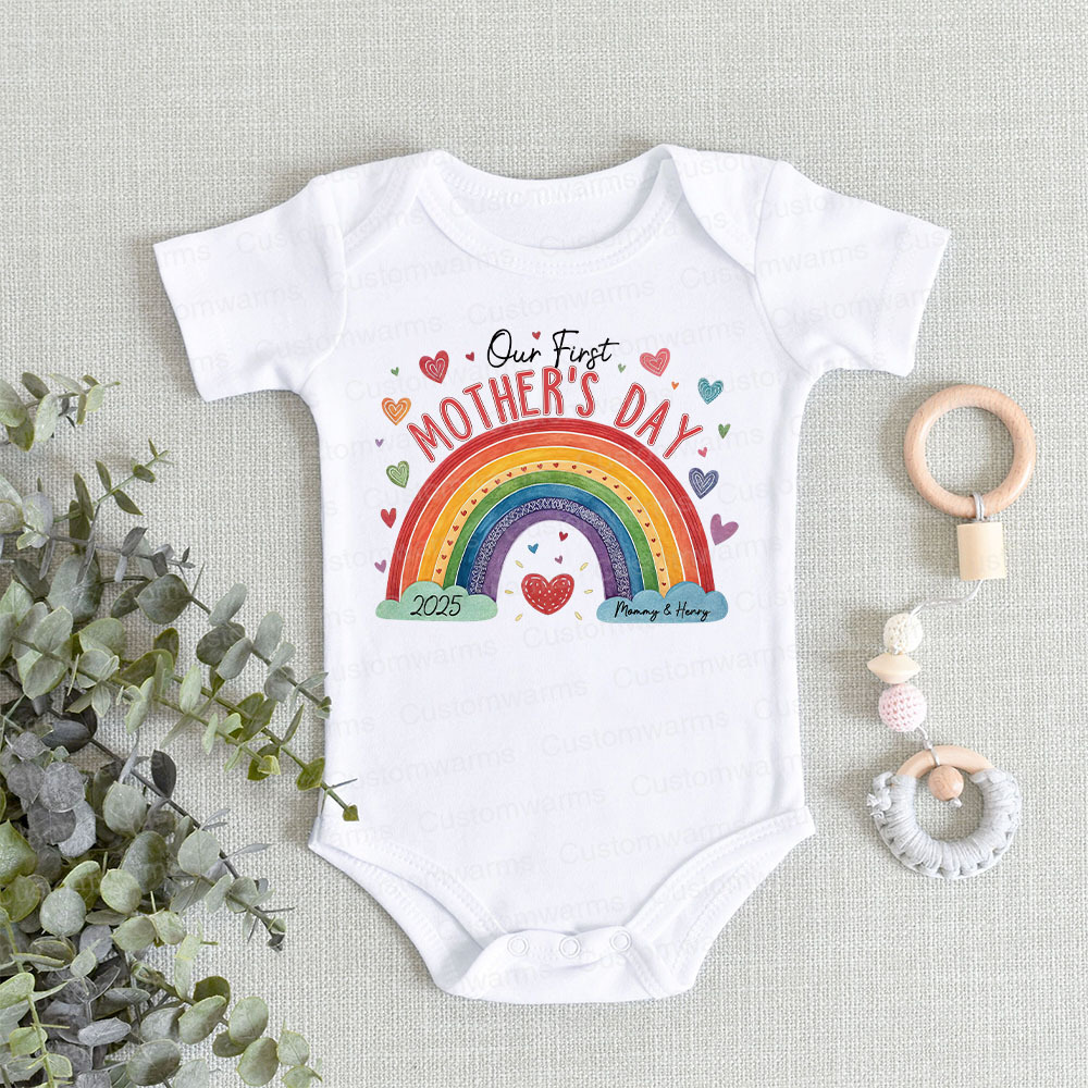 Personalized First Mother's Day Mommy and Baby Outfit | CWFamily21
