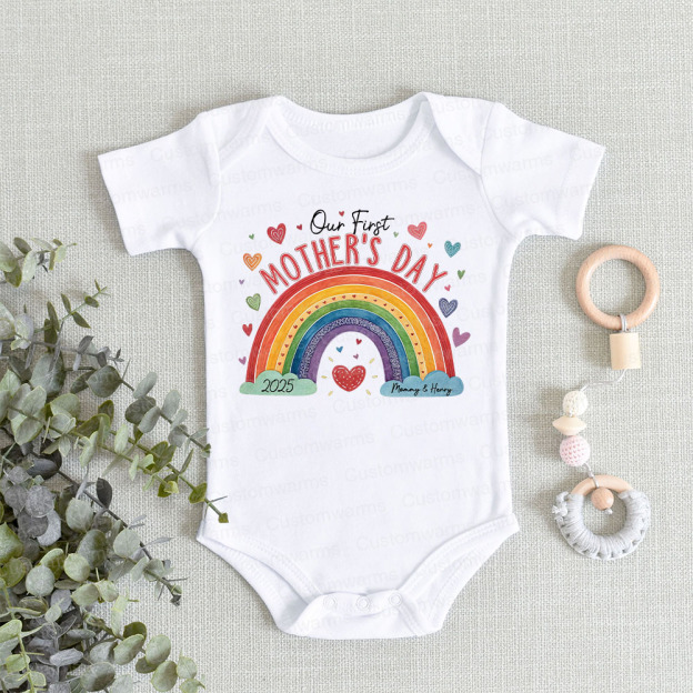 Personalized First Mother's Day Mommy and Baby Outfit | CWFamily21