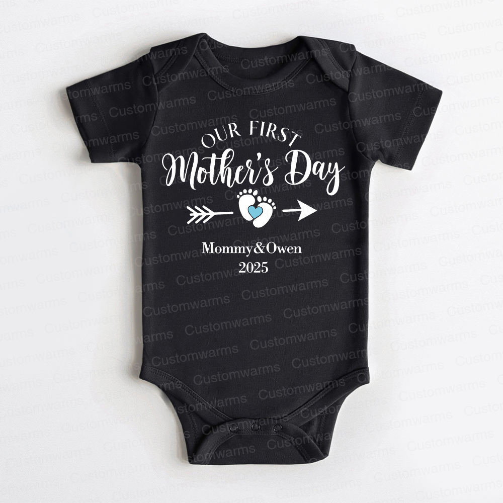 Personalized First Mother's Day Mommy and Baby Outfit | CWFamily23