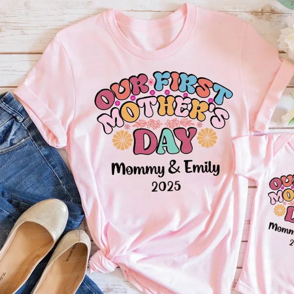 Personalized First Mother's Day Mommy and Baby Outfit | CWFamily24