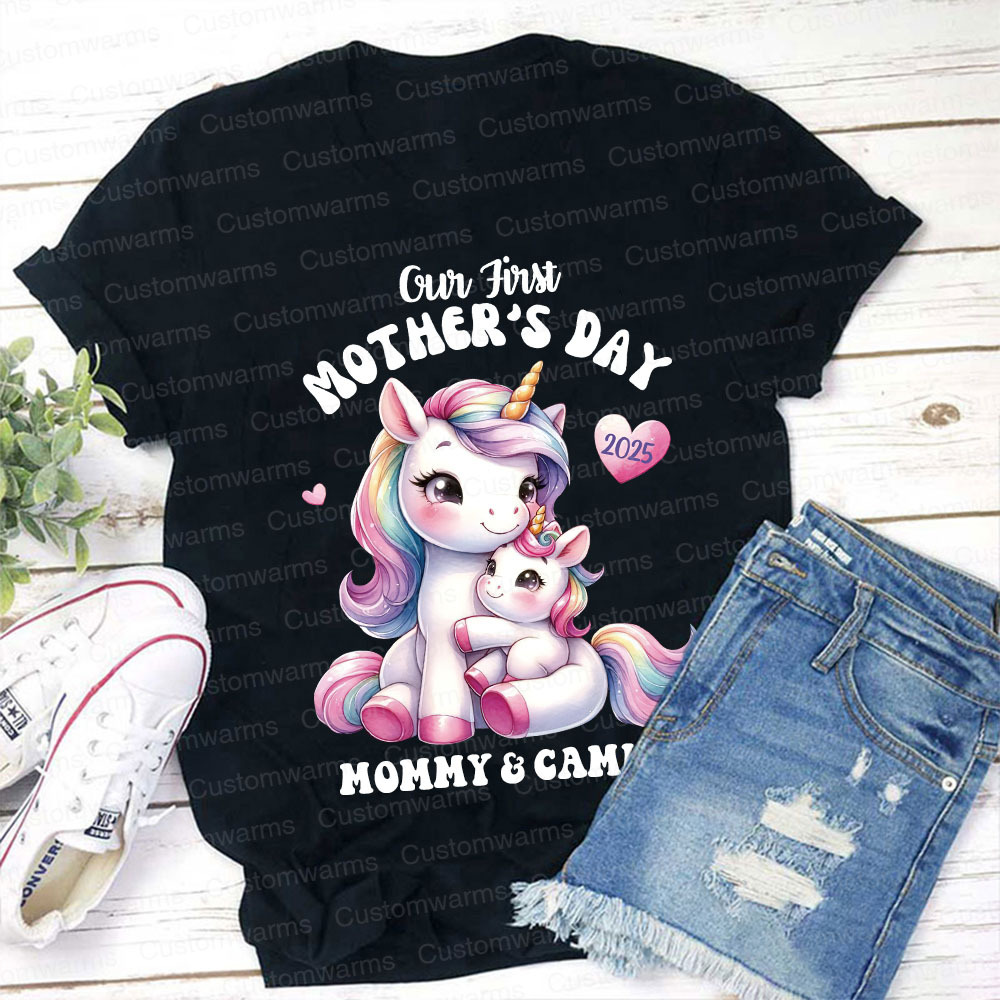 Personalized First Mother's Day Mommy and Baby Outfit | CWFamily29