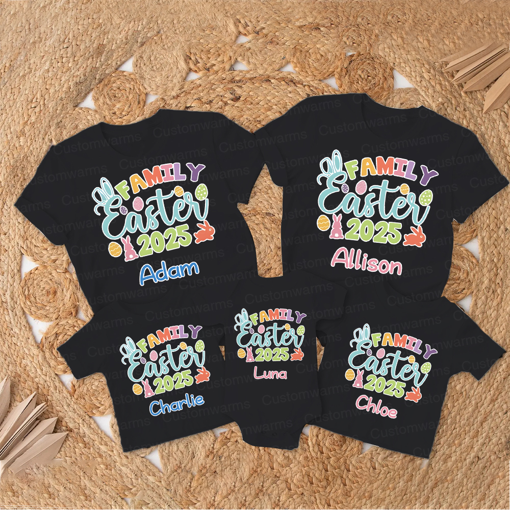 Personalized Family Happy Easter Matching Shirt | CWEaster65