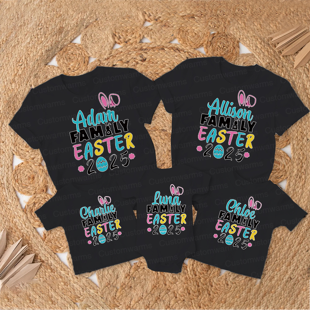 Personalized Family Happy Easter Matching Shirt | CWEaster66