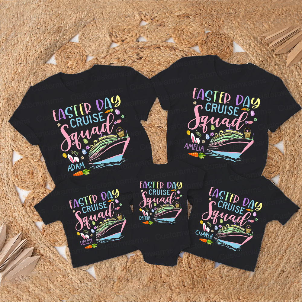 Personalized Family Happy Easter Matching Shirt | CWEaster69