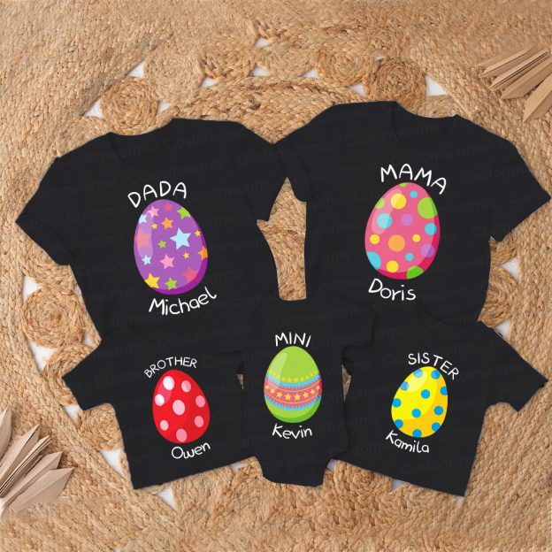 Personalized Family Happy Easter Matching Shirt | CWEaster74