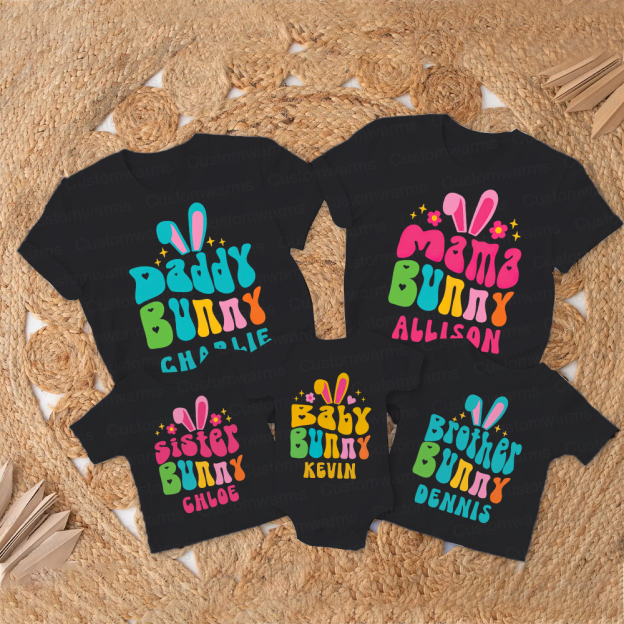 Personalized Family Happy Easter Matching Shirt | CWEaster75