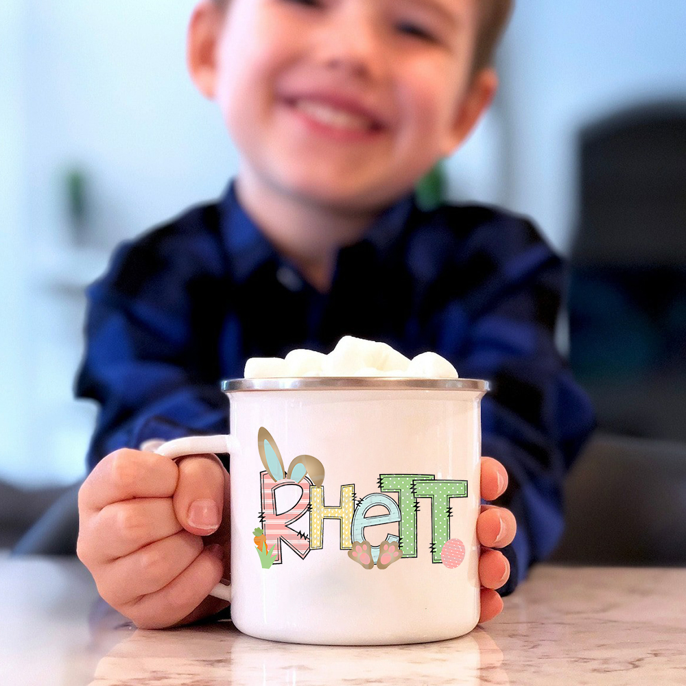 Personalised 12oz Easter Monogram Mugs for Kids  | KidMug42