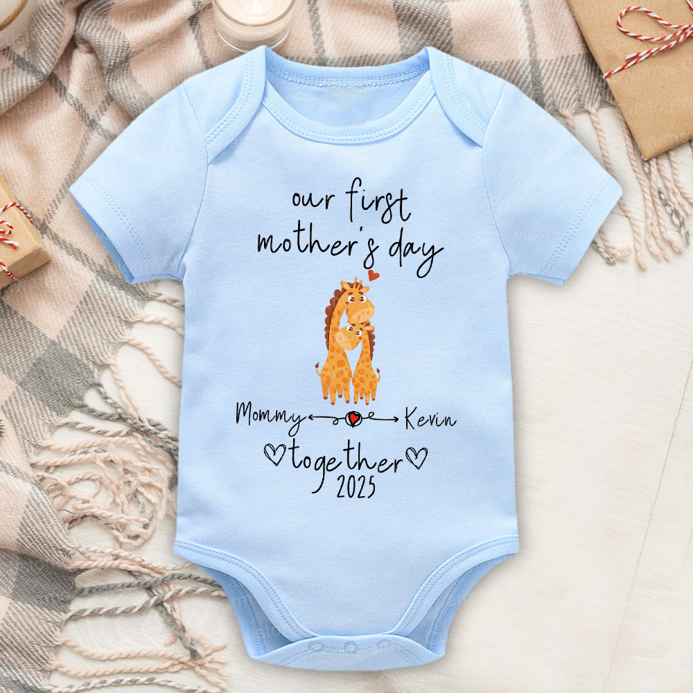 Personalized First Mother's Day Mommy and Baby Outfit | CWFamily43