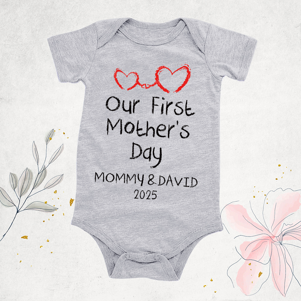 Personalized First Mother's Day Mommy and Baby Outfit | CWFamily44