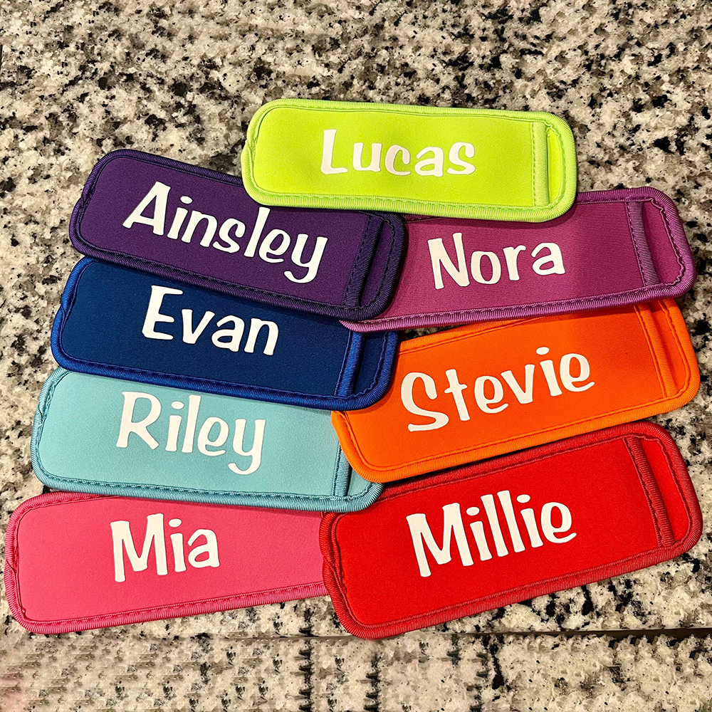 Personalized Icy Frozen Yogurt Popsicle Holder | CWBeach179