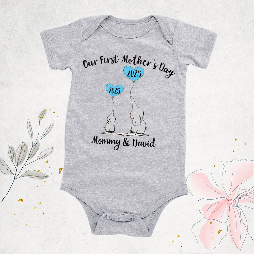 Personalized First Mother's Day Mommy and Baby Outfit | CWFamily48