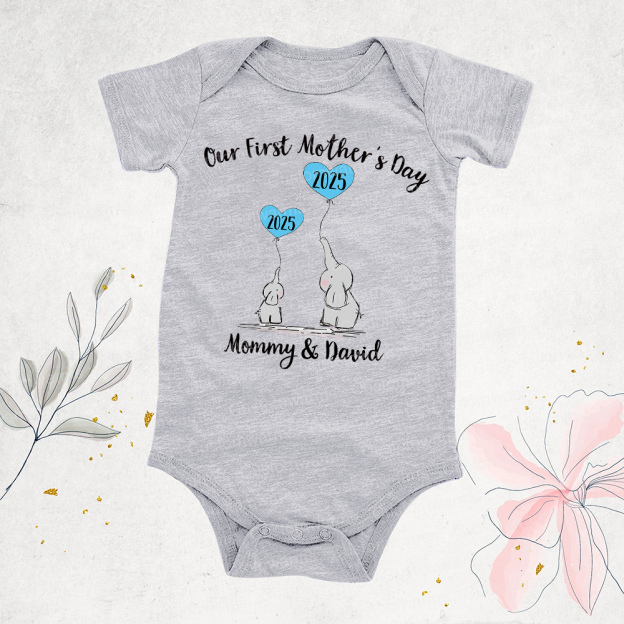 Personalized First Mother's Day Mommy and Baby Outfit | CWFamily48