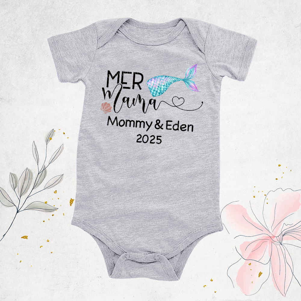 Personalized First Mother's Day Mommy and Baby Outfit | CWFamily52