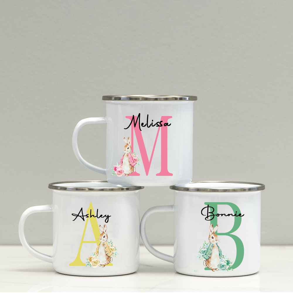 Personalised 12oz Easter Monogram Mugs for Kids  | KidMug40