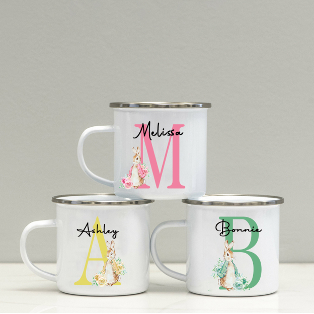Personalised 12oz Easter Monogram Mugs for Kids  | KidMug40