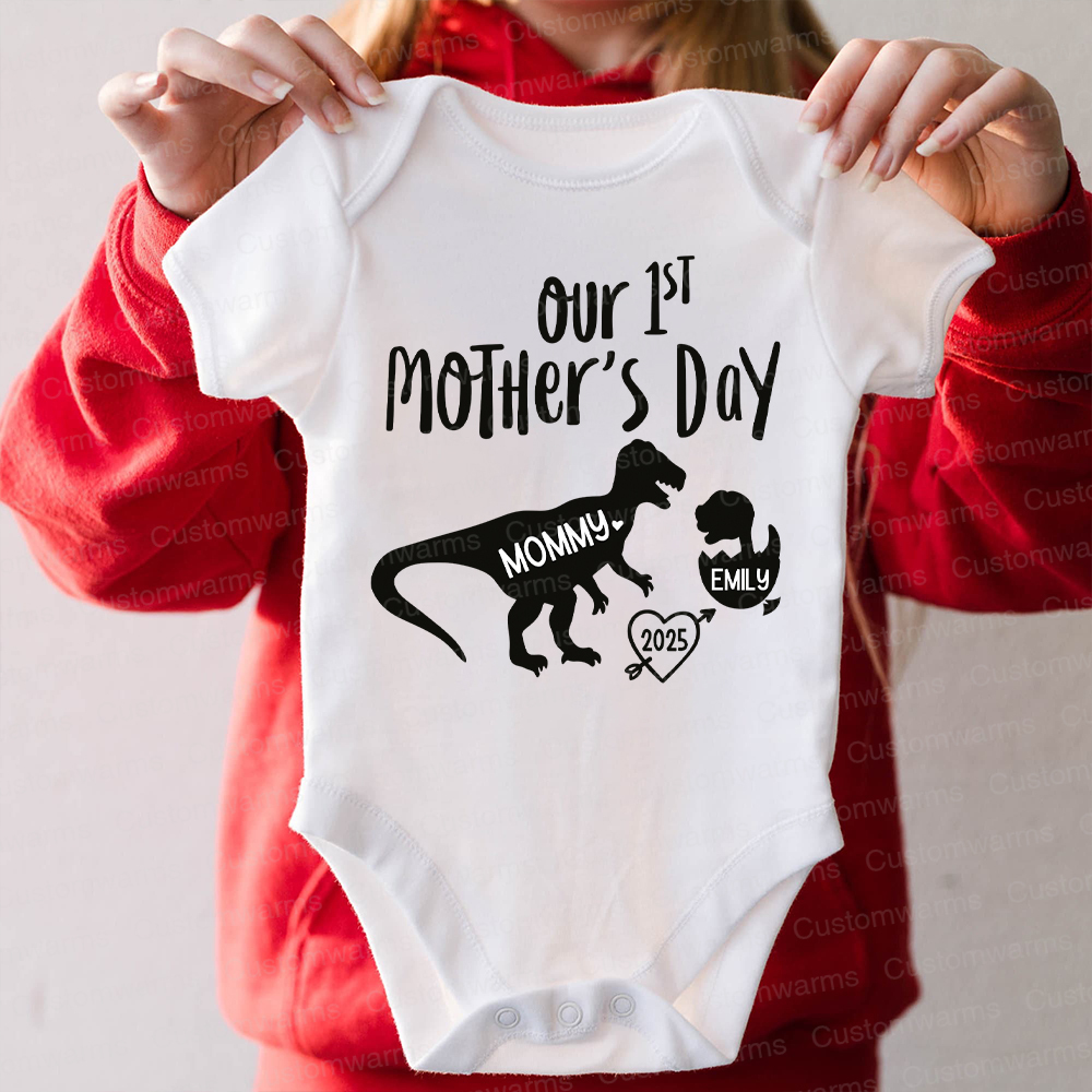 Personalized First Mother's Day Mommy and Baby Outfit | CWFamily55