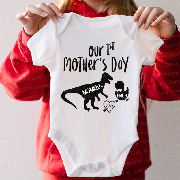 Personalized First Mother's Day Mommy and Baby Outfit | CWFamily55