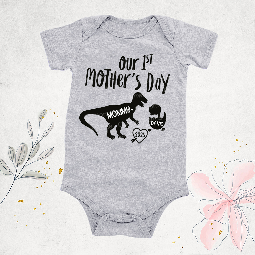 Personalized First Mother's Day Mommy and Baby Outfit | CWFamily55