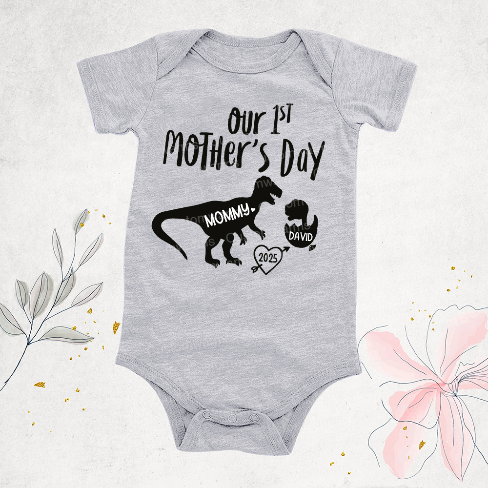 Personalized First Mother's Day Mommy and Baby Outfit | CWFamily55