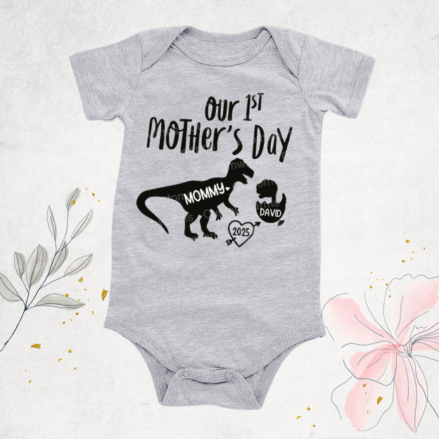 Personalized First Mother's Day Mommy and Baby Outfit | CWFamily55
