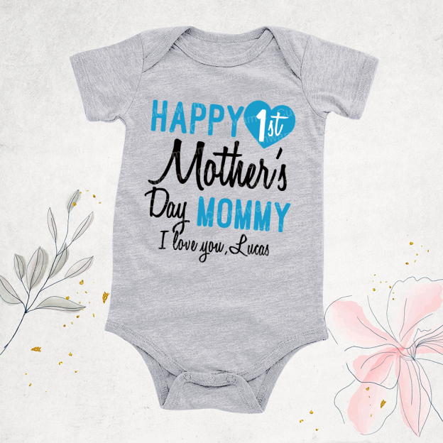 Personalized First Mother's Day Mommy and Baby Outfit | CWFamily56