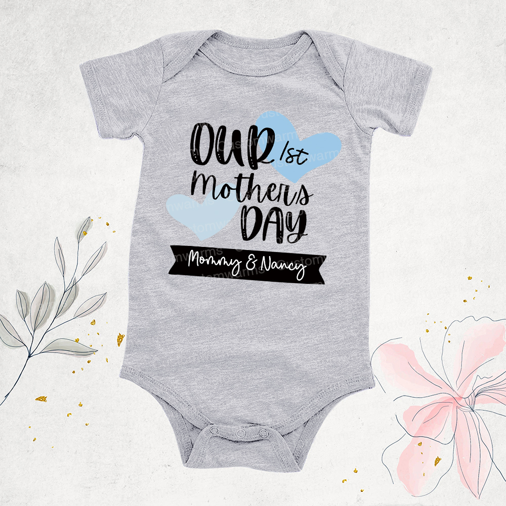Personalized First Mother's Day Mommy and Baby Outfit | CWFamily58