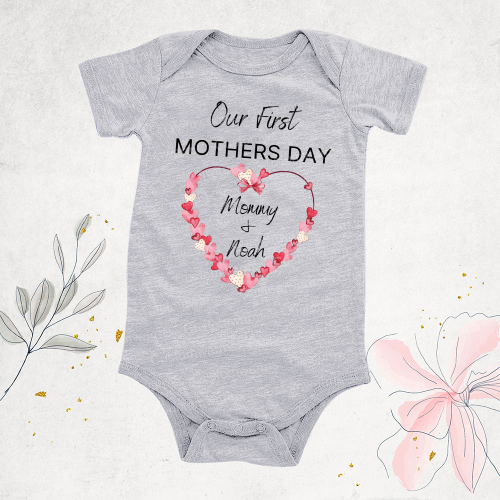 Personalized First Mother's Day Mommy and Baby Outfit | CWFamily59