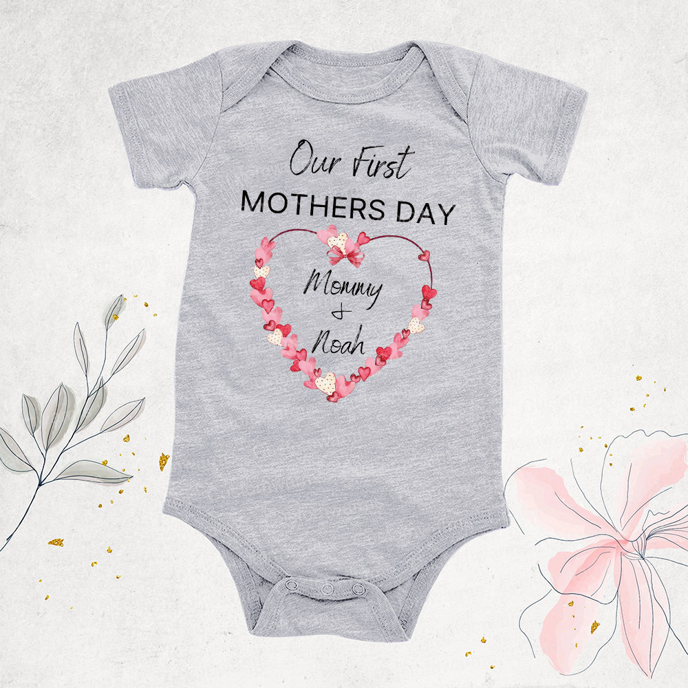 Personalized First Mother's Day Mommy and Baby Outfit | CWFamily59