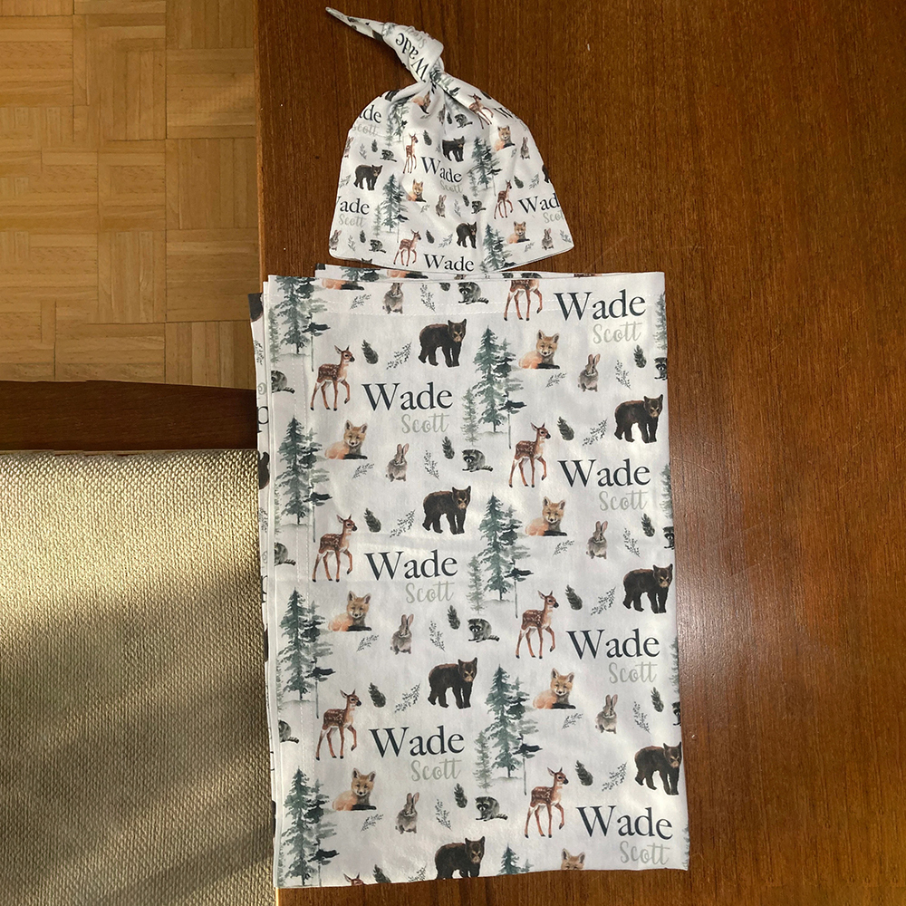 Personalized Baby Swaddle Blanket Set for Comfort & Unique | BBBlanket22
