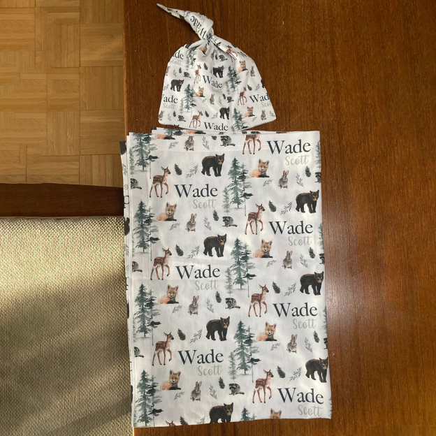 Personalized Baby Swaddle Blanket Set for Comfort & Unique | BBBlanket22