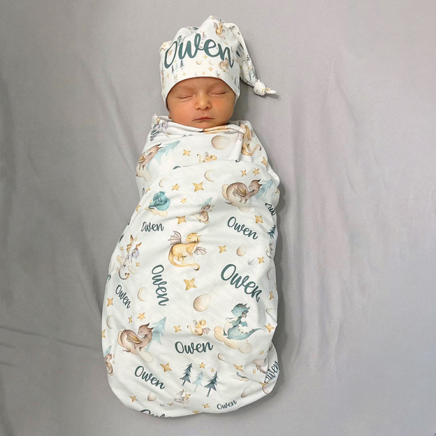 Personalized Baby Swaddle Blanket Set for Comfort & Unique | BBBlanket26